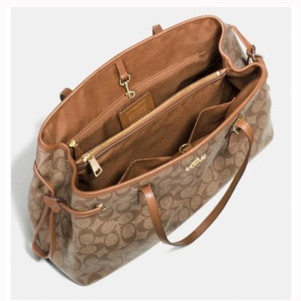 🍪 COACH Set 🍪 Drawstring Carryall Signature Purse & Wallet - Picture 3 of 16